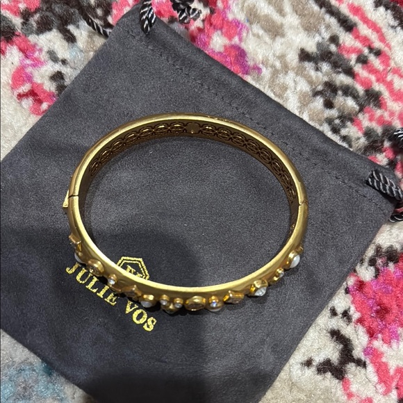 JULIE VOS ANTONIA MOSAIC HINGE BANGLE - Picture 3 of 6